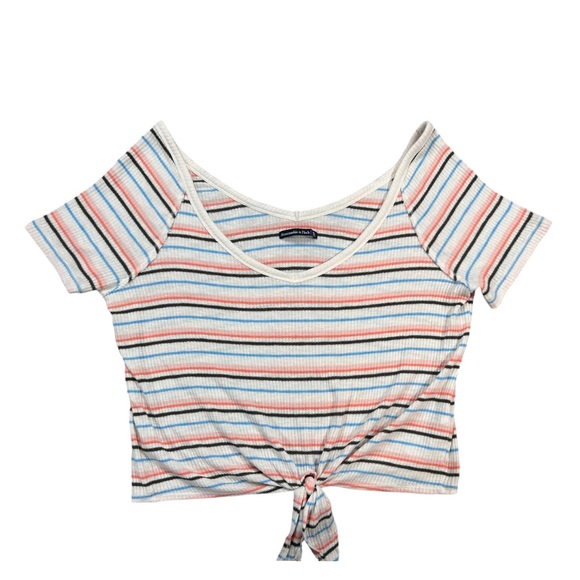 Abercrombie & Fitch Tops - Abercrombie and Fitch Cropped Striped Shirt